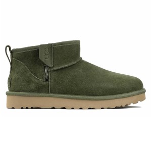 Ugg Mens Classic Ultra Mini Zip Boot Khaki
