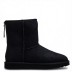 Женские короткие угги на молнии Ugg Classic Short Zip II Black (без камней)
