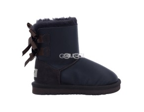 Kids Bailey Bow Metallic Chocolate