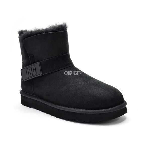 Ugg Mini Bailey Graphic Logo Suede Black